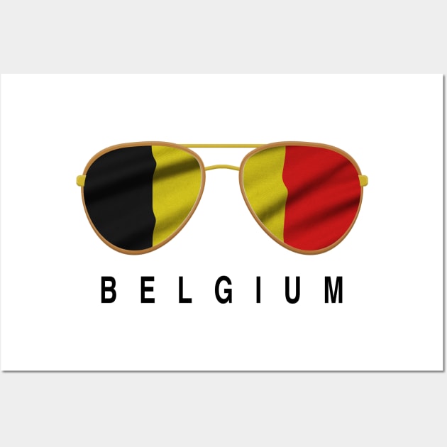 Belgium Sunglasses, Belgium Flag, Belgium gift , Belgian Wall Art by JayD World